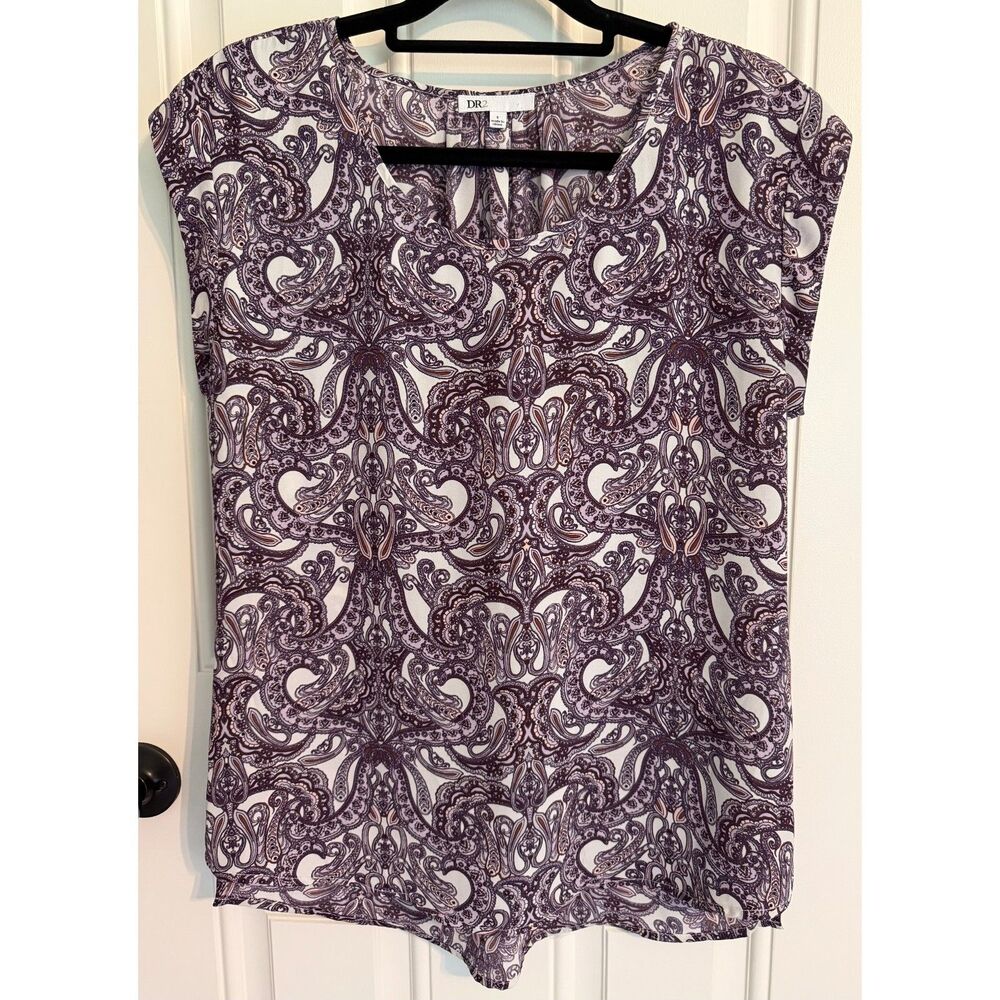 DR2 Blouse purple Paisley size s